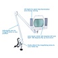 5X Diopter Magnifying Lamp Clamp On Desk Lamp Light Magnifier