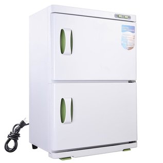 2-in-1 Electric Dual Cabinet UV light Sterilizer Hot Towel Warmer 46L