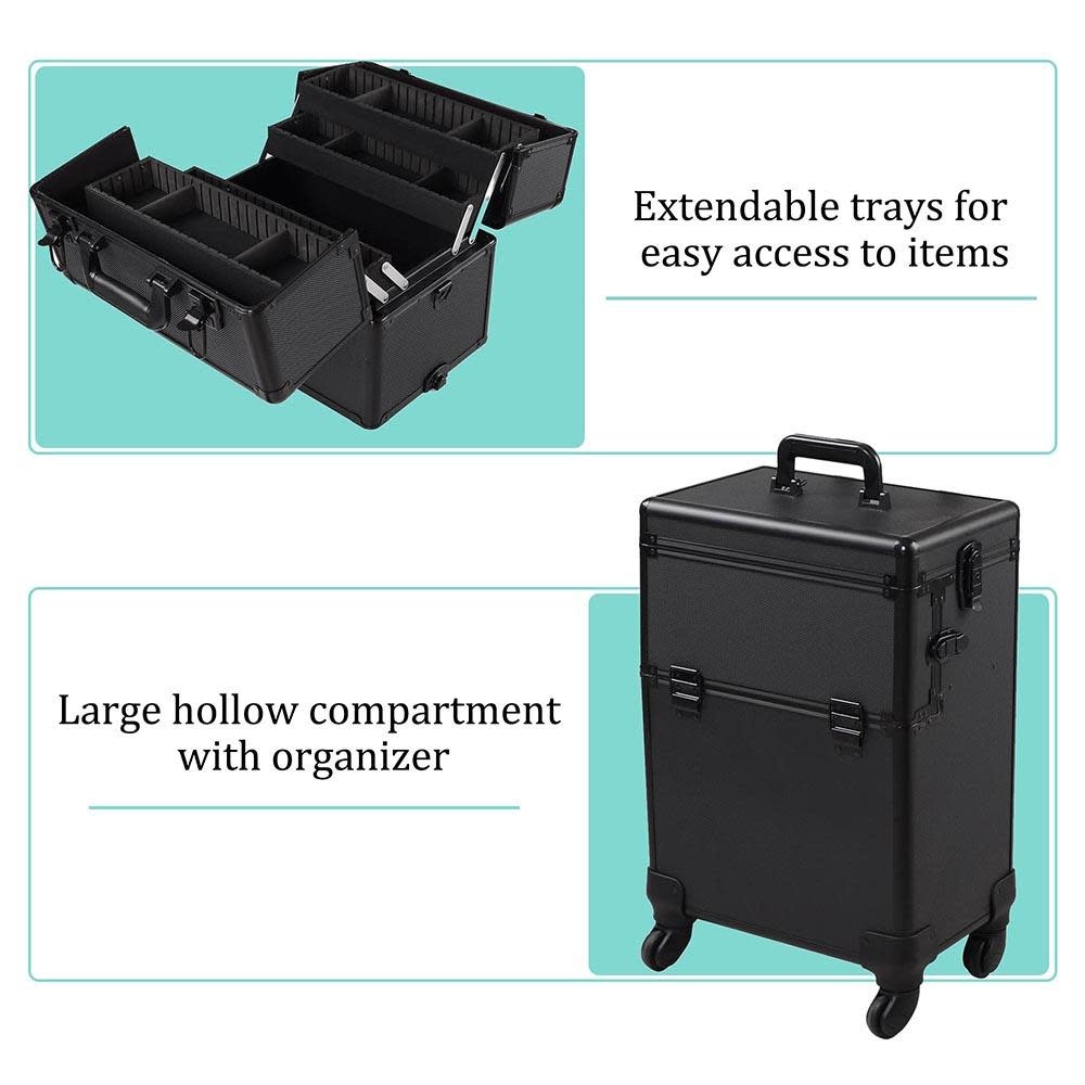 Cheap Portable Lockable Aluminium Hard Make Up Travel Storage Box