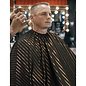 Barber Strong Barber Strong Cutting Styling Cape NanoShield Polyester Hook Closure Black | Gold Stripe 55"x65"