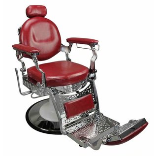 Jefferson Barber Salon Styling & Shaving Chair Red