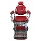 Jefferson Barber Salon Styling & Shaving Chair Red