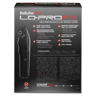 BabylissPRO BabylissPRO Lo ProFX FX825 Adjustable Blade Cordless Clipper w/ Guides