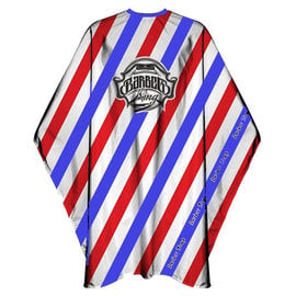 Shave Factory Shave Factory Styling Cutting Cape Hook Closure 59"x62" R&B Stripe Barber King