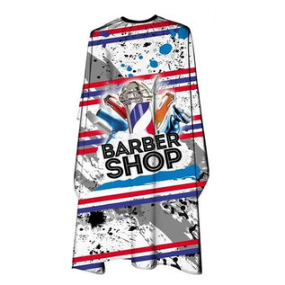 Shave Factory Shave Factory Premium Barber Styling Cutting Cape Hook Closure 59"x62" R&B Stripe Barber Shop