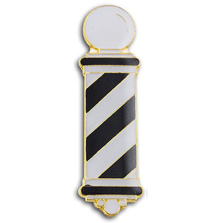 MD Barber MD Barber 1.5" Barber Pole Lapel Shirt Pin