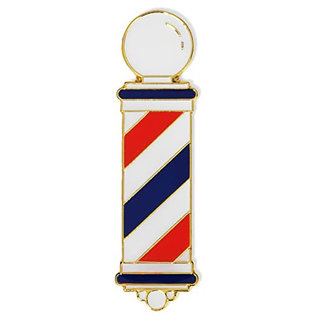 MD Barber MD Barber 1.5" Barber Pole Lapel Shirt Pin