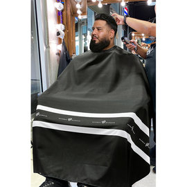 Barber Strong Barber Strong Extra Large & Extra Wide Neck Styling Cutting Cape Hook Closure Black 60"Wx70"L