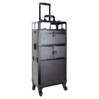 Just Case 2-in-1 Rolling Beauty Makeup & Nail  3 Tier Hard Case Cosmetic Trolley Organizer Lockable
