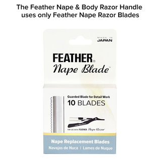 Feather Feather Nape & Body Razor Kit w/ Blades 10pcs & 2oz Blade Glide