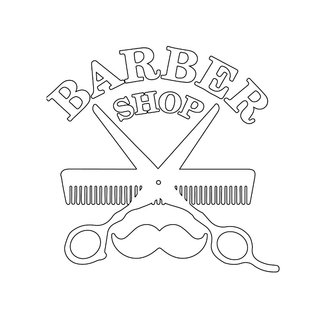 BarberMate BarberMate Shear & Comb Decal 15-3/4"W x 14-1/2"H
