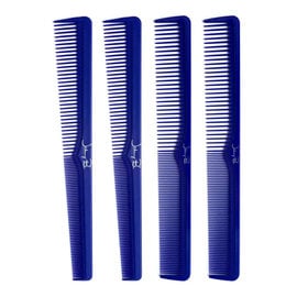 Johnny B Johnny B Hair Heat Resistant Carbon Cutting Combs 2pcs All Purpose & 2pcs Barber Taper