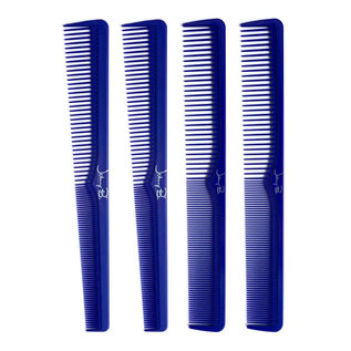 Johnny B Johnny B Hair Heat Resistant Carbon Cutting Combs 2pcs All Purpose & 2pcs Barber Taper