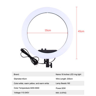 Dermalogic Halo LED Ring Light 18" with Tripod By Dermalogic