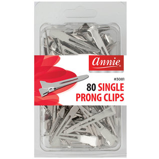 Annie Annie Single Prong Clips Nickel Plated 80ct 3081