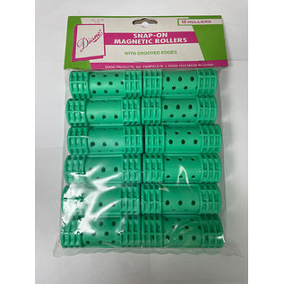 Diane Diane Snap On Magnetic Rollers 7/8" Green 12pcs