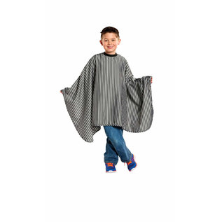 ScalpMaster ScalpMaster Kids Striped Barber Cutting Styling Cape Nylon|Poly Snap Closure 50"x38"
