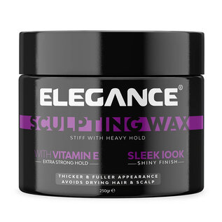 Elegance Elegance Sculpting Wax Stiff Heavy Hold & Shiny Hair with Vitamin E 8.45oz | 250ml