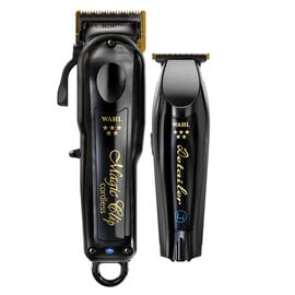 Wahl Wahl 5 Star Cordless Barber Combo Magic Clip Clipper & Detailer Trimmer Black   3025397