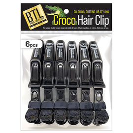 BTL BTL Croco Hair Clip Black 6pcs       BTLT07BLA