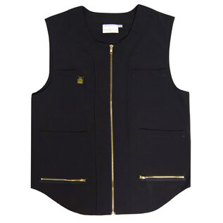 King Midas King Midas Barber Vest No Collar with Gold Zippers