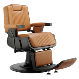 Sherman Barber Salon Styling & Shaving Chair Caramel Tan Cushion