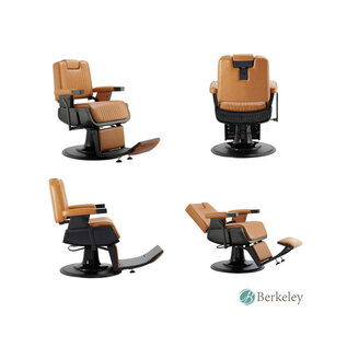 Sherman Barber Salon Styling & Shaving Chair Caramel Tan Cushion