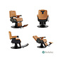 Sherman Barber Salon Styling & Shaving Chair Caramel Tan Cushion