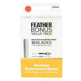 Feather Feather 30 Standard Blades + FREE Blade Disposal Case