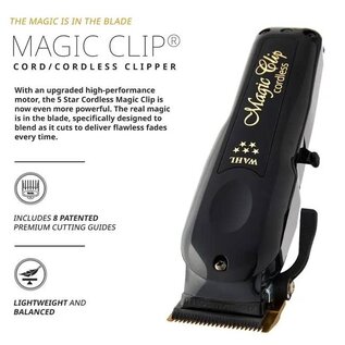 Wahl Wahl 5 Star Magic Clip Adjustable Blade Cordless Clipper Black   3026432