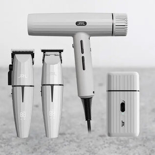 JRL Professional JRL Ghost Collection Clipper, Trimmer, Shaver & Hair Dryer White Edition