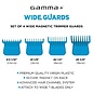 Gamma+ Gamma+ Wide Trimmer Blade Magnetic Blue Attachment Comb Guards 4pcs  GPWMTG