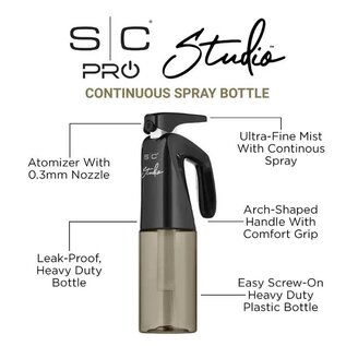 StyleCraft StyleCraft Studio Continuous Mist Spray Bottle 6.8oz SC334B