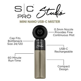 StyleCraft StyleCraft Studio Mini Nano USB-C Mister 4oz SC335B