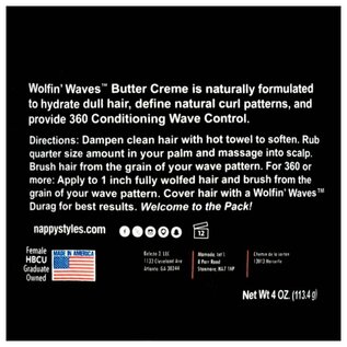 Nappy Styles Nappy Styles Wolfin' Waves Butter Cream - 4oz
