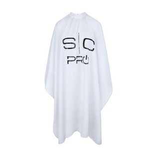 StyleCraft StyleCraft Pro White Cape with Black Logo SC340W