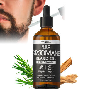 Kiss Red by Kiss Groomane Beard Oil for Growth Vanilla 3oz GR24