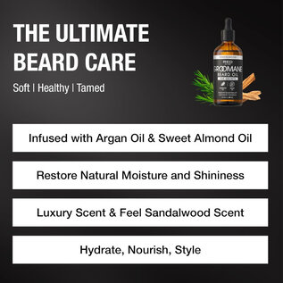 Kiss Red by Kiss Groomane Beard Oil for Growth Vanilla 3oz GR24