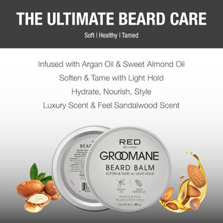 Kiss Red by Kiss Groomane Beard Balm Sandalwood 3oz GR22