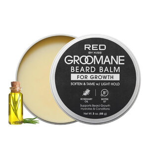 Kiss Red by Kiss Groomane Beard Balm Sandalwood Rosemary Oil Biotin B7 3oz  GR25