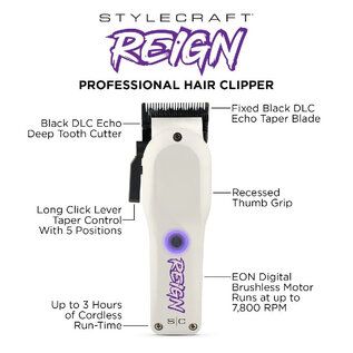 StyleCraft StyleCraft Reign Professional Hair Clipper with EON Digital Brushless Motor