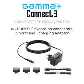 Gamma+ Gamma+ Connect 3 Barberhood Charging System, 2 Expansion Cords, Adapter GP314B