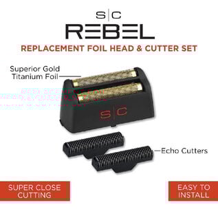 StyleCraft Stylecraft Rebel Gold Titanium Foil Head + 2 Stainless Stel Crunchy Cutter - SC555G