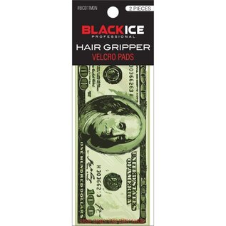 Black Ice Black Ice Hair Gripper Nylon Hook & Loop Fastener Pads "Money" 2pcs - BIC011MON