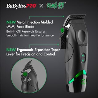 BabylissPRO BaBylissPRO® x Tomb45® Wireless-Charging Clipper & Trimmer Set - FXT45PPK