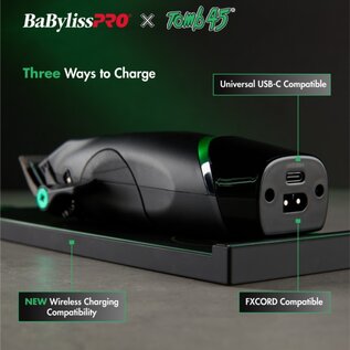 BabylissPRO BaBylissPRO® x Tomb45® Wireless-Charging Clipper & Trimmer Set - FXT45PPK