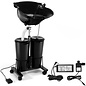 Beauty Kit Solutions Portable Shampoo Bowl with Drain Hose 2 Buckets Adjustable Height Salon Sink