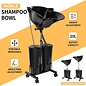 Beauty Kit Solutions Portable Shampoo Bowl with Drain Hose 2 Buckets Adjustable Height Salon Sink