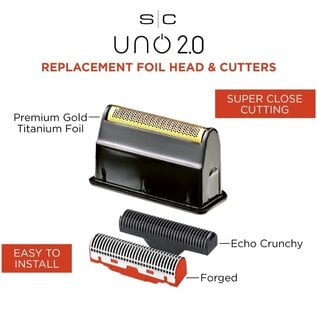 StyleCraft StyleCraft Replacement Gold Titanium Single Foil with Echo & Forged Cutters for UNO 2.0 - SC549B