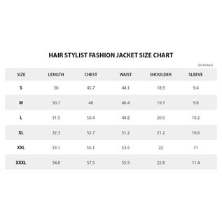 Beauty Town Beauty Town Classic Style Professional Hair Stylist Jacket Shirt Collar